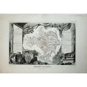    1845 Atlas National France Maps Du Gard Nimes Alais