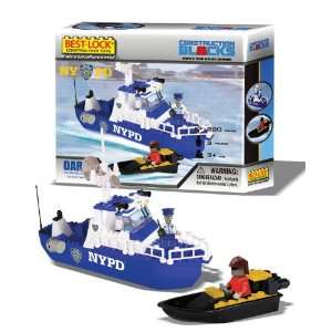  NYPD 220 Piece Construction Toy Rescue Boat Toys & Games