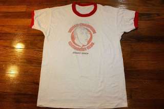   vtg 70s 1975 PETE ROSE / JOHNNY BENCH Cincinnati Reds ringer t shirt