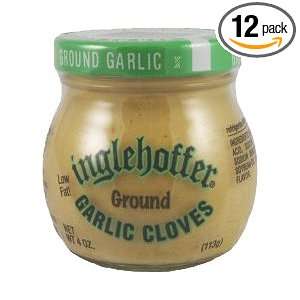 Inglehoffer Ground Garlic Cloves, 4 Ounce (Pack of 12)  