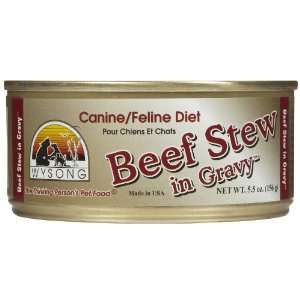  Wysong Beef Stew in Gravy Canned Dog and Cat Food 24 5.5 