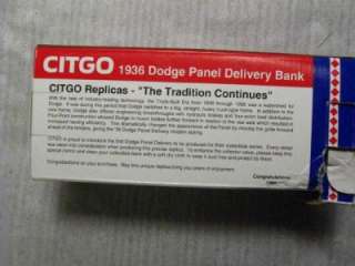 CITGO 1936 DODGE PANEL BANK DELIVERY DIE CAST MOPAR NEW  