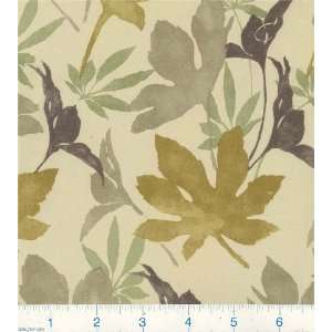  50 Wide Moleskin Maple Leaves Celery Fabric By The Yard 