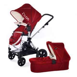 2011 ICoo Red Targo Deluxe City Stroller   Red Pram, Baby Stroller, I 
