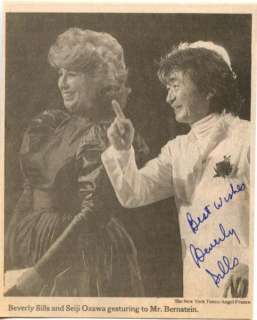 BEVERLY SILLS authentic SIGNED original AUTOGRAPHED  