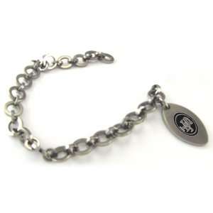   NFL San Francisco 49ers Stainless Steel Sports Charm Bracelet Jewelry