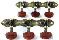 Classical Guitar tuner Darkred wood buttons 405AB BT23  