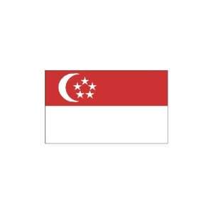  Singapore Flag 5ft x 8ft Nylon Patio, Lawn & Garden