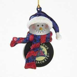  BSS   Columbus Blue Jackets NHL Striped Acrylic Snowman 