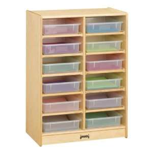   Baltic Birch Paper Tray Cubby Unit 12 Cubbies with Clear Trays Baby
