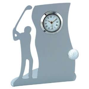    Visol Drive Golf Themed Metal Desk Clock   Free Engraving Beauty