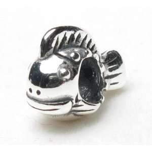 Beads Hunter Jewelry Happy Swimming Fish .925 Sterling Silver Bead 