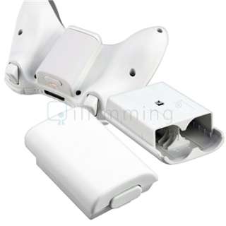 White Battery Shell Cover Pack For Microsoft Xbox 360 Slim Wireless 