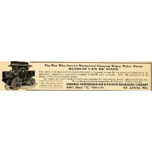  1908 Ad General Compressed Air Machinery Cleaning Wagon 