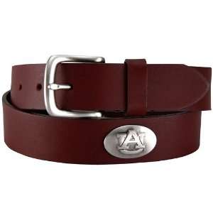  NCAA Auburn Tigers Brown Leather Concho Belt 