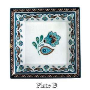    Vera Bradley Java Blue 7 Square Plate Tray Flower 