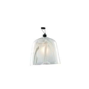    LAMP 18W 35K CFL PENDANT WITH VANILLA SWIRL GLASS SHADE / MSN FINI