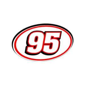    95 Number   Jersey Nascar Racing Window Bumper Sticker Automotive