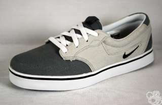NIKE Braata Canvas Cool Grey / Black / White Men Skate Shoes New 