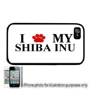  Shiba INU Paw Love Dog Apple iPhone 4 4S Case Cover Black 