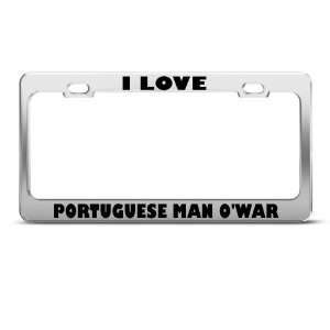  I Love Portuguese Man O War Animal Metal license plate 