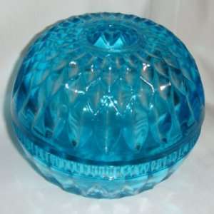  Mount Vernon pattern Candle Lamp in turquoise glass 