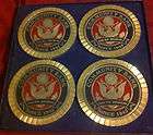 Community Bank Coasters Set of 4 Very Heavy Nice Gift