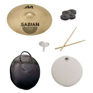  Sabian 16 Inch AA Medium Thin Crash Pack with Cymbal Bag 