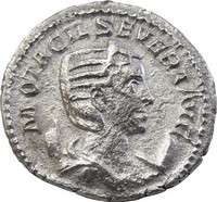 Otacilia Severa Antoninianus / Juno Ancient Roman Coin  