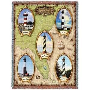  Lighthouses Southeast II Tapestry Throw Blanket