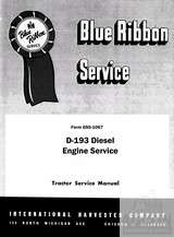 FARMALL 350 D 193 D193 Diesel Engine Service Manual  