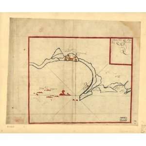  1700s map of Chile, Coquimbo Bay