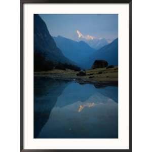  Stream by River, Cordillera Blanca, Peru Framed 