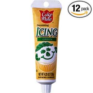 Cake Mate Green Icing, 4.25 Ounce Pouch (Pack of 12)  