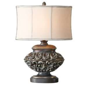 Uttermost 28.5 Shahla Bronze Lamps Aged Golden Bronze Finish With 