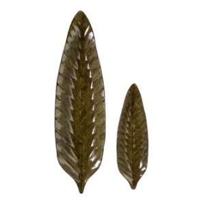  IMAX Decorative Rona Leaf Plates Set Of Two