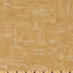 44 Wide Happiness Is Tonal Words Ecru Fabric By The Yard 