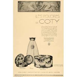  1924 Ad Coty Face Taclum Powder Compact French Vintage 