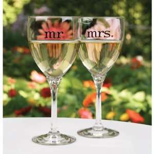  Mr. and Mrs. Wine Glasses 