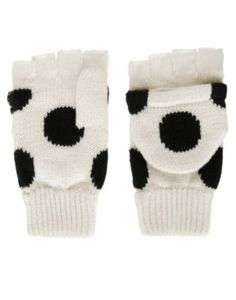   Gymboree Size 8 & Up HOLIDAY PANDA Big Dot Convertible Sweater Gloves