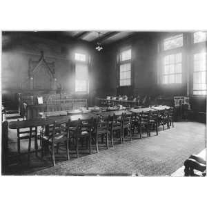  Courtroom in Providence,1916,chairs,tables,windows