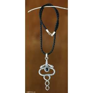  Onyx necklace, Twin Serpents Jewelry