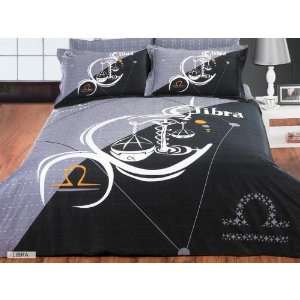  Libra Zodiac 6 Piece Duvet Cover Bedding Set White