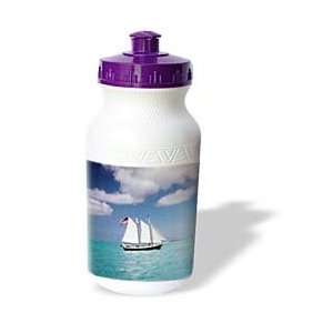   Serene Sailboat On Beautiful Ocean   Water Bottles