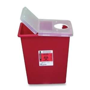 Unimed Midwest  Inc. Biohazard Sharps Container W/Hinged Lid/Rotor  8 
