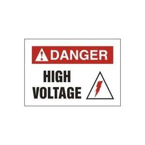  DANGER Labels HIGH VOLTAGE (W/GRAPHIC) Adhesive Vinyl   5 pack 3 1 