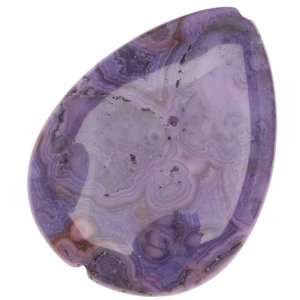  Purple Crazy Lace Agate (D) Puff Teardrop Focal Beads 