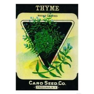 Thyme Seed Packet Giclee Poster Print, 9x12 