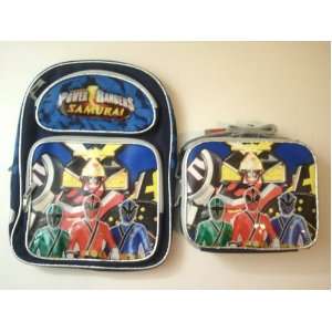  Power Rangers Samurai Sentai Medium 14 Backpack+Lunch Bag 