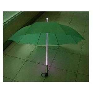  LED Light Umbrella   Green with White Lighted Rod Patio 